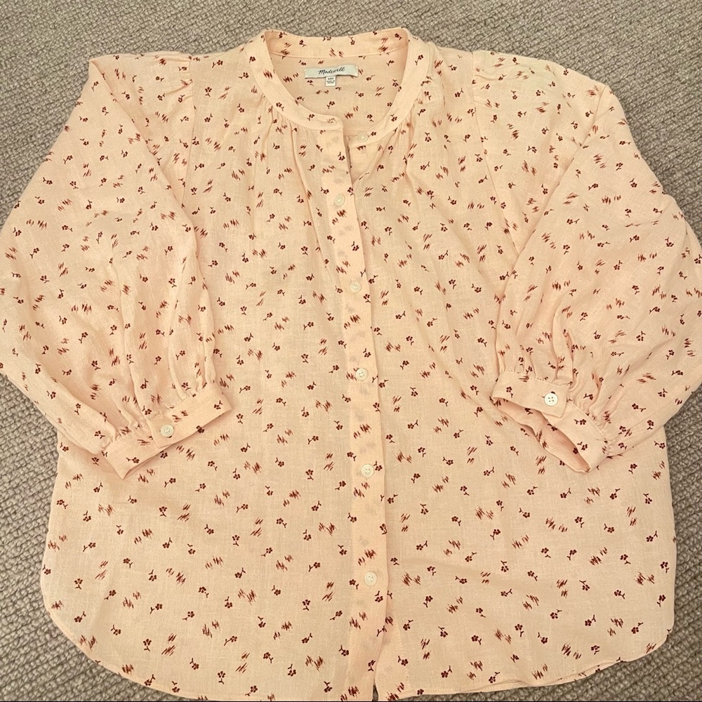 Madewell Peasant Top in Delicate Floral (XXS) - Picture 5 of 10